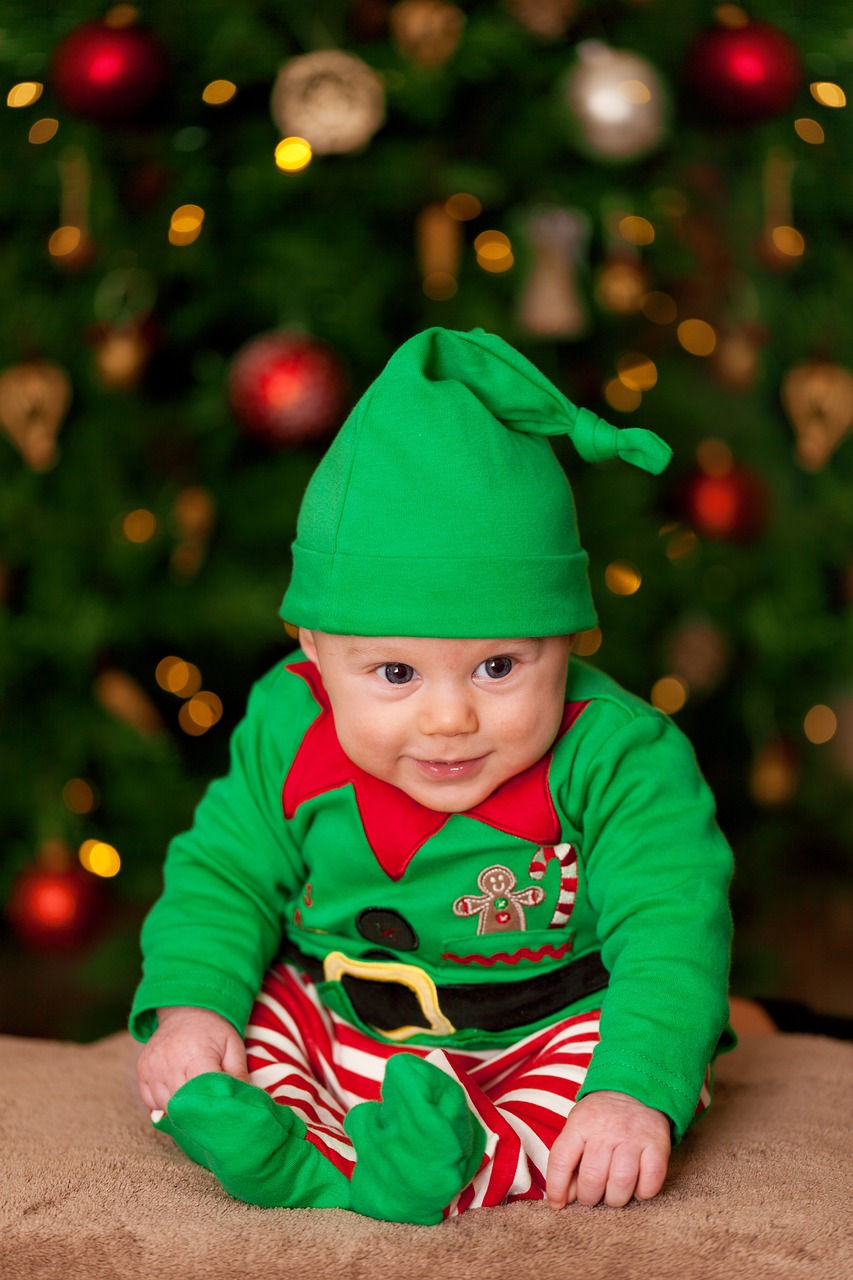 baby, christmas, costume